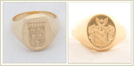 Exempelring guldgravyr